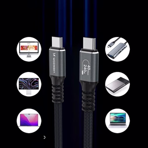 Wozinsky WPS-UY41S USB-C Thunderbolt 4 kabelis 240W 1m 4K - juodas
