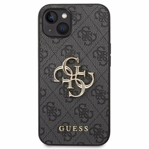 Guess 4G Big Metal Logo dėklas iPhone 14 / 15 Plus pilkas