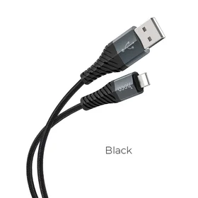 Kabelis USB-A į Lightning Hoco 2,4A 1 m X38 juodas