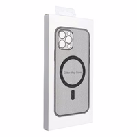 CLEAR MAG COVER dėklas su kameros apsauga, suderinamas su Magnetiniu IPHONE 14 PRO juodas blizgus