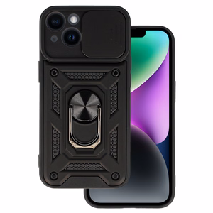 Dėklas telefonui Slide Camera Armor iPhone 15 Plus juodas