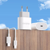 Dudao A14EUC PD 20W USB-C sieninis įkroviklis su kabeliu - baltas