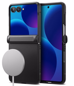 Ringke Onyx Flap MagSafe dėklas, skirtas Samsung Galaxy Z Flip 8 – juodas