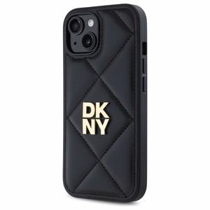 DKNY Quilted Stack Logo dėklas telefonui iPhone 14 - juodas