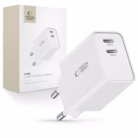 Tech-Protect C35W įkroviklis 2x USB-C PD 35W - baltas