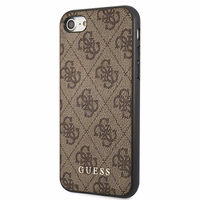 Guess 4G Metal Gold Logo dėklas telefonui iPhone SE 2022 / 2020 / 7 / 8 - Rudas