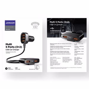 Įkroviklis automobilinis Joyroom (JR-CL03) (5xUSB 6.2A) juodas