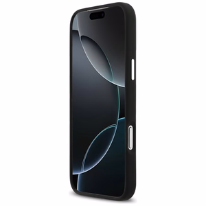Mercedes silikoninis Vintage Logo MagSafe dėklas iPhone 17 Pro Max – juodas