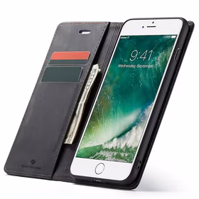 Spacecase piniginės dėklas iPhone 6/6s Plus juodas