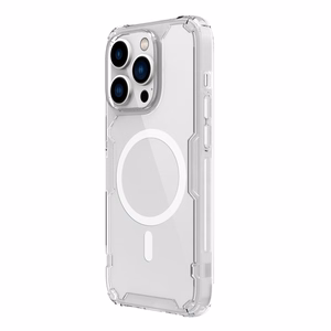 Nillkin Nature Pro magnetinis šarvuotas dėklas su MagSafe telefonui iPhone 15 Pro - baltas