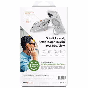 Uniq Swivix pasukamas 360° stovo dėklas telefonui iPhone 17 Pro - auksinis