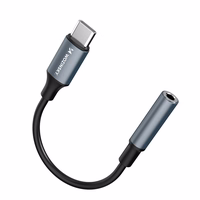 Wozinsky WACM-01 USB-C adapteris - 3.5 mm mini lizdas - juodas