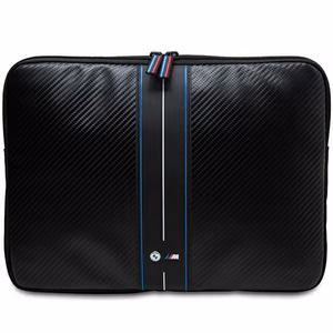 BMW Carbon & Blue Stripe чехол для ноутбука 16" - чёрный