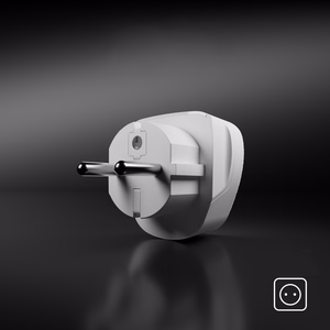 Adapteris iš Schuko/DE sieninio kištuko į universalų kištuką
