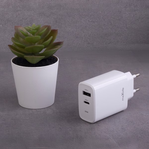 "Maxlife MXTC-10-20AC PD QC įkroviklis 1x USB-C 1x USB 20W baltas