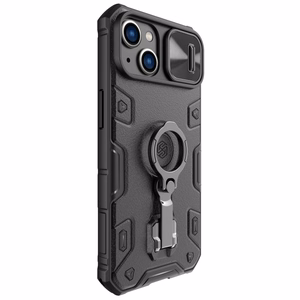 Nillkin CamShield Armor Pro Magnetic Case iPhone 14 Plus MagSafe бронированный чехол с кольцом-подставкой чёрный