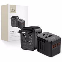 Tech-Protect TA200 EU / UK / US / AU adapteris - juodas