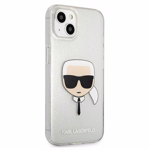 Karl Lagerfeld Glitter Karl's Dėklas telefonui iPhone 13 mini - sidabriškas