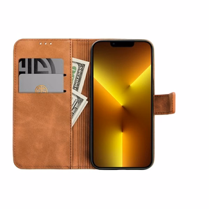 TENDER knygos tipo dėklas telefonui SAMSUNG A55 5G rudas