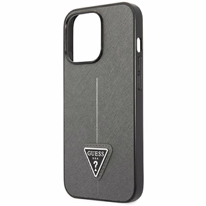 Guess GUHCP14LPSATLG iPhone 14 Pro 6.1 "sidabrinis/sidabrinis kietas dėklas SaffianoTriangle Logo