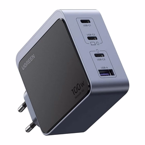 Įkroviklis Ugreen X565 GaN 100W 3xUSB-C/USB-A pilkas (35043)