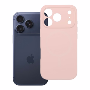 Dėklas silikoninis 2 mm iPhone 17 Pro smėlinos rožinės spalvos