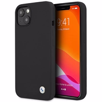 BMW Silicone Signature dėklas telefonui iPhone 13 - juodas