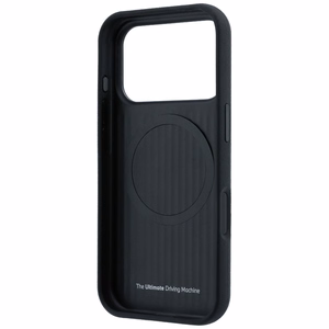 BMW M Quadrille Kevlar dėklas su metaliniu logotipu ir MagSafe, skirtas iPhone 17 Pro Max / 18 Pro Max, juodas