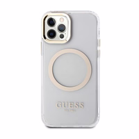 Guess GUHMP12MHTRMD iPhone 12/12 Pro 6.1" auksinis/auksinis hardcase Metal Outline Magsafe