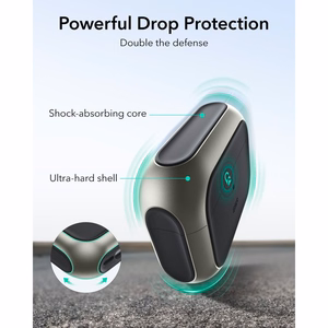 ESR Orbit HaloLock MagSafe dėklas AirPods Pro 3 pilkas ir juodas