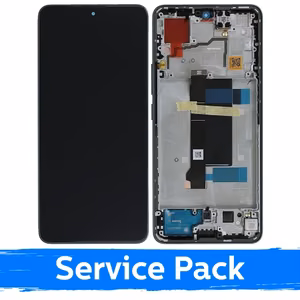 LCD ekranas suderinamas su Xiaomi Redmi Note 13 Pro 5G / Poco X6 5G su rėmeliu / Ocean Teal / (Service Pack)