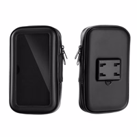 Motociklo laikiklis mobiliajam telefonui atsparus vandeniui su užtrauktuku (4,8" - 5,5") juodas