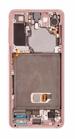 Ekranas Samsung G991 S21 5G su lietimui jautriu stikliuku ir rėmeliu Phantom Pink originalus (used Grade A)