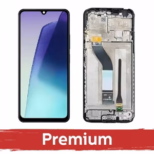 LCD дисплей совместимый с Xiaomi Redmi 14C 4G / Poco C75 черный с рамкой OEM