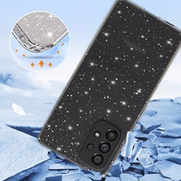 Crystal Glitter dėklas telefonui Samsung Galaxy A23 4G/5G sidabrinis