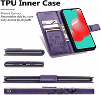 Dėklas Flower Book Samsung A165 A16 4G/A166 A16 5G violetinis