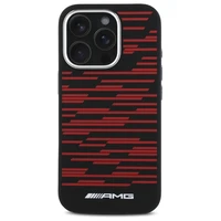 AMG silikoninis grafikos magnetinis dėklas iPhone 16 Pro Max - juodas