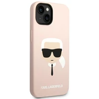 Karl Lagerfeld Silikoninis Karlo Galva MagSafe dėklas iPhone 14 Plus - šviesiai rožinis