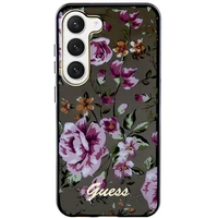 Guess GUHCS23MHCFWSK S23+ S916 juodas/juodas kietas dėklas Flower Collection