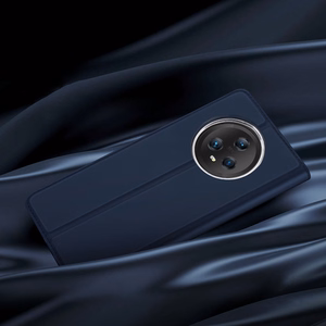 Dux Ducis Skin Pro dėklas Honor Magic5 Flip kortelių piniginė stovas mėlyna