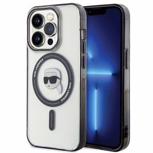Karl Lagerfeld KLHMP15XHKHNOTK iPhone 15 Pro Max 6.7" skaidrus kietas dėklas IML Karl's Head MagSafe
