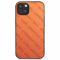 Karl Lagerfeld KLHCP13SPTLO iPhone 13 mini 5,4 "oranžinis kietas dėklas Perforuotas Allover