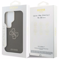 Guess dėklas Grained Big 4G Metal Logo skirtas Samsung Galaxy S26 Ultra rudas