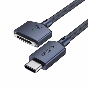 Tech-Protect MMC01 Ultraboost USB-C / MagSafe 3 140W 300cm laidas, skirtas MacBook, tamsiai mėlynas