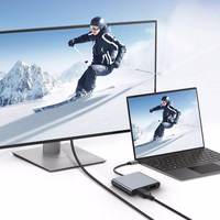 "Tech-Protect" HB08 4in1 USB-C + USB2.0 + 2 x HDMI 4K 60HZ adapteris - pilkas