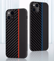 Tel Protect CARBON dėklas telefonui Xiaomi Redmi Note 11 Pro/Note 11 Pro 5G juodas su raudona juostele