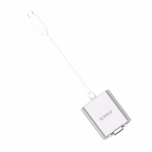Orico PTAV adapteris USB-C–VGA ir 3,5 mm, „Full HD“, 0,15 m – sidabro spalvos