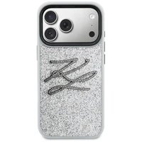 Karl Lagerfeld IML Glitter KL Diamond Logo case for iPhone 17 Pro Max - silver