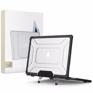Tech-Protect SmartShell Pro dėklas MacBook Air 13" 2023-2025 M2 / M3 / M4 - permatomas ir juodas
