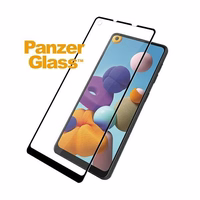 PanzerGlass E2E Reguliarus grūdintas stiklas Samsung Galaxy A21 - su juodu rėmeliu